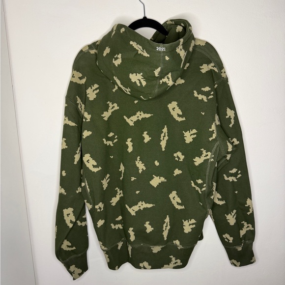 Supreme Olive and Beige Patterned Hoodie - Picture 2 of 10